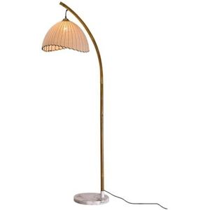 Vintage vloerlamp bamboe kunst staande lamp marmeren basis Zen hoge paal decor verlichting lamp leeslamp E27 lichte vloerlamp