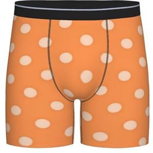 GRatka Boxerslip, heren onderbroek boxershorts, been boxershorts, grappige nieuwigheid ondergoed, oranje polka dot, zoals afgebeeld, M