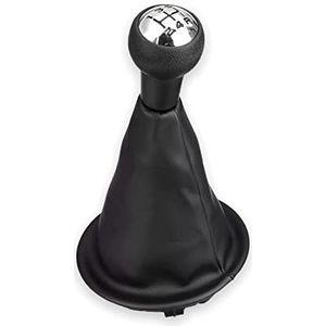 1neiSmartech Versnellingspook met 5 versnellingen en schakelzak van zwart kunstleer met houder voor versnellingshendel, compatibel met Citroen Berlingo III vanaf 2008 Peugeot Partner vanaf 2008