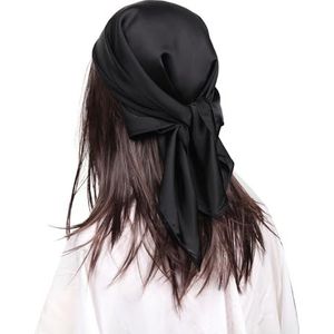 Pmnzdy Vierkante sjaal voor dames, 70 x 70 cm, dun, zijdegevoel, halsdoek, doeken, elegante bandana's, retro bedrukt, zijdedoek, sjaal, zakdoek, hoofdtooi, haarband handvat, tas, band, groen 1