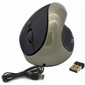 Ergonomic Vertical Mouse -PYRIOLHI- Reduces fatigue - 2.4G wireless rechargeable - 3 adjustable DPI's - Suitable for a wide range of devices - Coloured(Grey)