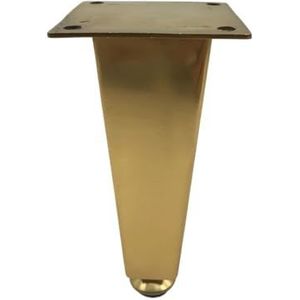 MIKFOL 1 stuks roestvrij staal meubels hardware been accessoires bank benen salontafel vloerkast tv-kast taps toelopende vierkante metalen beensteun plating (kleur: met schaal hoogte 13,5 cm)