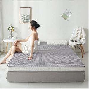 Mattress Topper Queen, Latexmatras, Traagschuimmatras, Verdikte Enkele En Dubbele Studentenslaapzaalmatras, Opvouwbare Slaapkamer Tatami-matras (Color : Gray, Size : 90 * 200CM_6.5CM)