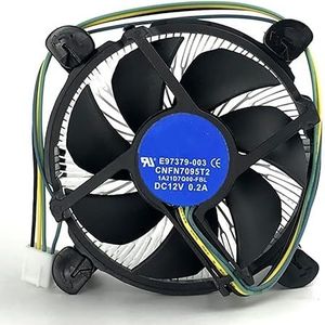 CPU-koeler met 90 mm CPU-ventilator, aluminium koellichaam voor Intel E97379-001 Core i3/i5/i7-socket LGA1150/1155/1156 4-pins E97379-003(E97379-003)