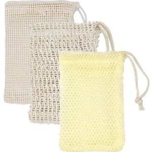 LICQIC Zeepzakje van Biologisch Katoen, Natuurlijke Zeepzakjes, Zeepzakjes voor Haarzeep