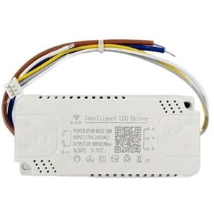 APP Control LED Driver 2.4G Afstandsbediening Intelligente LED (12-24W) x 2 (40-60W) x 2 voor dimbare, kleurveranderbare Kroonluchters (Kleur: 30-50W x 2, Grootte: Met Afstandsbediening)
