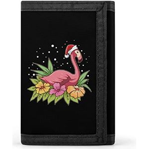 Leuke Kerst Flamingo Casual Heren Creditcardhouder Portefeuilles Voor Vrouwen Slanke Duurzame Portemonnee Met ID Venster