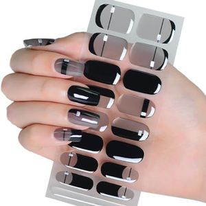 Blad semi-uitgeharde gels nagels polish strips zelfklevende gels nagels kunststickers blijvende gels nagels wrap stickers nagels stickers semi-uitgeharde gels nagels stickers voor tenen wit met uv