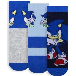 Sonic The Hedgehog babysokken, 3 paar, warm katoen, 6882, Meerkleurig 2, 27-30