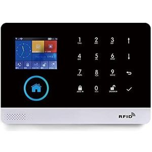 Huisbeveiligingssysteem, Smart Home GSM Alarmsysteem for Thuis Met Bewegingssensor Draadloze Sirene Nachtzicht IP Camera Tuya(A-103.)