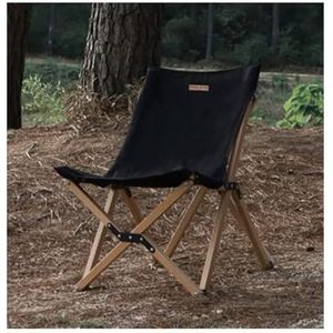 Klapstoel Campingstoel Draagbare Camping Stoel Lichtgewicht Opvouwbare Vissen Outdoor Camping Klapstoelen Ultra Lichte Massief Houten Stoel Strandstoel Outdoorstoel (Color : Black)