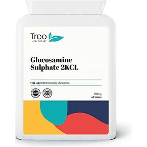 Glucosamine Sulphate 2KCL 1500mg 60 Tablets | 888mg Base Glucosamine per Tablet | UK Manufactured