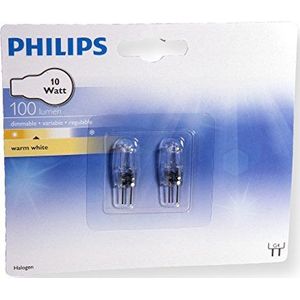 Philips - G4 - Dimbare Halogeencapsulelampen - 10W - 12V - 2700K - 2 Stuks