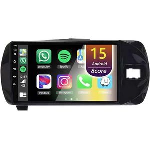 Android Radio voor Toyota Vitz 3 2014-2019, 9 inch Touchscreen Autoradio met Wireless CarPlay Android Auto Bluetooth WIFI(8Core(6+128GB))