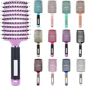 My Sensory Space Ontwarrende Haarborstel, Anti-Tangle Haarborstel, Magische Borstel Ontklitter, Gebogen en Geventileerde Ontklitterborstel, Detangler Haren Nylon Haarborstel, Ontwarrende Borstel voor