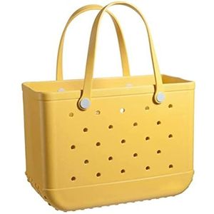 EVA Beach Tote Bag - Rubber Beach Bag for Women Waterproof Washable Beach Tote Bag with Holes Portable Travel Bag for Beach, Pool, Sport, Market