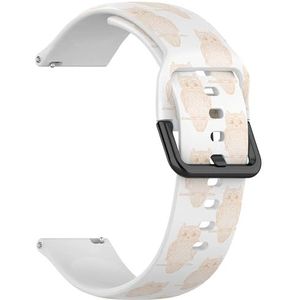 Compatibel met Garmin Forerunner 965, Forerunner 955/955 Solar, Forerunner 945/945 LTE (Owl Design Zentangle 2) 22 mm zachte siliconen sportband armband armband, Siliconen, Geen edelsteen