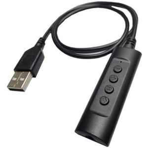 3.5mm naar USB Geluidskaart Volumes Controle Microfoons Op OffButton Drive Niet Behoefte