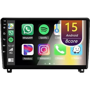 Android Radio voor Peugeot 407 2004-2011, 9 inch Touchscreen Autoradio met Wireless CarPlay Android Auto Bluetooth WIFI(8Core(8+128GB))
