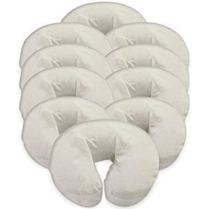 London Linens Premium Extra Dikke 100% Katoen Flanellen Massagetafels Gezichtshouder Covers Cozies Uitgerust - Inclusief 10 stuks (Natural)