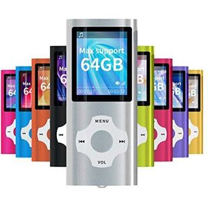 Mymahdi - MP3/MP4 Draagbare Speler - Zilver - 1,8 Inch LCD-Scherm - Ondersteuning tot 128 GB Geheugenkaart