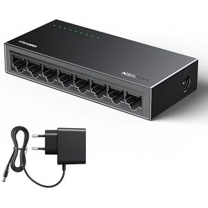 UGREEN LAN Switch 8-poorts netwerkswitch Gigabit Switch automatische snelheid van 10/100/1000 Mbps,duplexaanpassing,plug and play,Ethernet-switch voor tv/laptop/switch/router/monitor