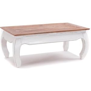 Design OPIUMTAFEL East | 100x60x41cm (BxDxH), mahonie gerecycled hout | Bijzettafel, salontafel uit massief hout | Kleur: 06 wit landhuis