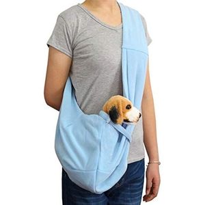 Grensoverschrijdende aanbod van huisdierenkatten en honden uit draagbare diagonale schoudertas (Color : Blue, Size : 45 * 23 * 20cm)