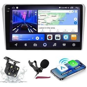 Android 14 Autoradio Navi voor T-oyota Avensis 2 (2003-2009) 9-inch QLED-scherm autoradio met draadloze Carplay Android Auto GPS-navigatie met BT5.0 HIFI FM 5G-WiFi SWC RDS MIC,M120s