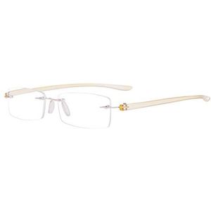 Eyekepper Lichte leesbril zonder montuur voor heren en dames, geel 3.50