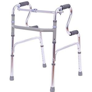 KRXSOBNV, Looprek, opvouwbaar, in hoogte verstelbare antislip loophulpmiddel Revalidatieframe aluminiumlegering for senioren ouderen verlangen naar ，Looprek(Without wheels)