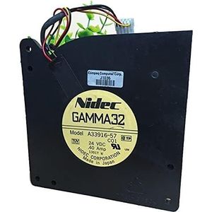 For - 120mm Turbo Fan, DC 24V, 0.4A, Double Ball Bearing for Computer Cases GAMMA32 A33916-57 Fan LMNCBVYA