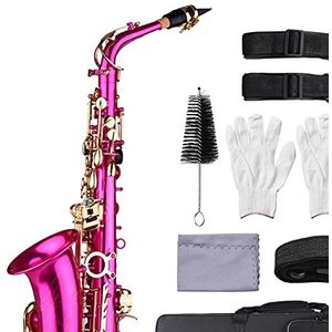 Messing Gegraveerde EB E- flat Alto Saxofoon Sax Abalone Shell Knoppen Windinstrument Met Case Handschoenen Reinigingsdoek Belt