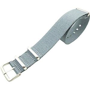 Horlogebandjes voor mannen en vrouwen, horlogeband 1 Stuks Band 18mm/20mm Nylon Horlogeband Accessoires Armband Vervanging Eendelig Horloge Polsbandje (Color : Grey, Size : 18mm)