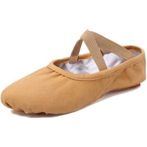 UYFRD Dames dans balletpantoffels meisjes kinderen ballerina oefenschoen voor ballet 4 kleuren balletdanser professionele schoenen maat 24-45 (bruin, 43 (25,5 cm))