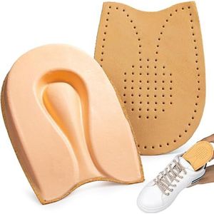SULPO Hielspoorinlegzolen, hielkussens, schoenen met 3 hardheidsgraden voor het verlichten van hielpijn en plantaire fasciitis, hielkussen voor comfort en ondersteuning, beige, maat 35-41, zacht
