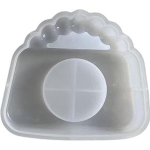 Bureau Ornament Mould Flexibele Siliconen Mal Voor Miniatuur Klok Vormige Decoratie Gips Mallen Sieraden Maken Levert