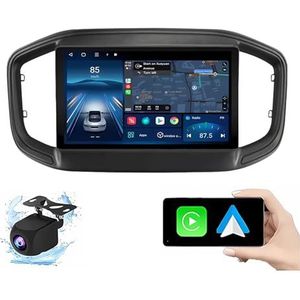 Android 14.0 2 Din Autoradio 9"" Touchscreen Auto Stereo voor Fiat Strada 2020-2021 met Draadloze Carplay Android Auto GPS navigatie AHD Omgekeerd beeld Stuurwielbediening(P6(8G+128G))