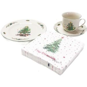 Seltmann Weiden Marie Luise Nostalgie koffieservies 4-delig met servetten kerstservies