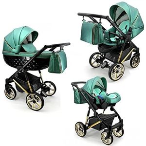 Kinderwagen, keuze uit 11 kleuren, Isofix en autostoeltje, OXV-3D Plus by SaintBaby Dark Ocean OXV-3D 03 3-in-1, met babyzitje