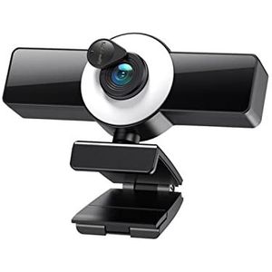 Videoconferentiecamera Webcam 4K 8K Autofocus Web Camera met Microfoon USB LED Fill Light Mini Cam for Video Conference Pc Accessoires voor grote vergaderruimtes(1K (With Tripod))