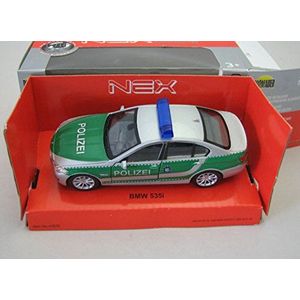 DieCast metalen miniatuurmodel modelauto 1:36-39 BMW 535i politie groen zilver personenauto Welly