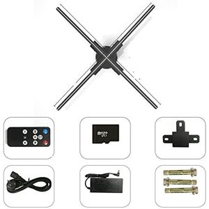 3D-hologramventilator, 40-115 cm HD 3D Reclame Projector Fan Wifi Led Teken Display Holografische Lamp Multifunctionele 3D Projector Licht Beelden Video(F80 set)