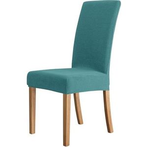 OZLCUA Eetkamerstoelhoezen waterdichte stoelhoes voor eetkamer keuken elasticiteit jacquard spandex stretch luxe stoelhoes stoelen bruiloft hotel stoel covers (kleur: waterdicht meerblauw)