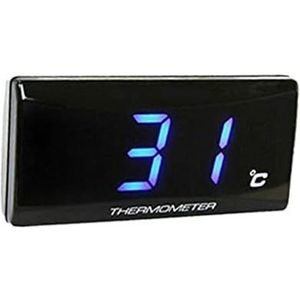 Riloer Digitale Thermometer,Motorfiets Digitale Thermometer Instrument Watertemperatuurmeter Gauge Blauw/Rood Licht
