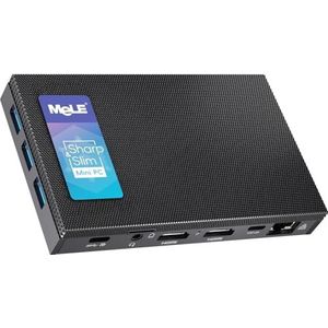 MeLE Quieter2Q Fanless Mini PC Computer, J4125 Win11 Pro 8GB 128GB Dual HDMI 4K Display,Draagbare Desktop voor Astrofotografie Media Office,Ondersteuning M.2 NVMe SATA 2280 SSD Win10 PXE Ethernet USB 3.0