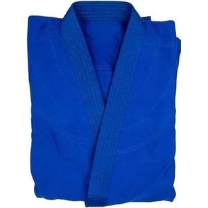 Een karate kostuum Judo Gi Single Weave Uniform Wit & Blauw Meerdere Maten(Blue,XS-130CM)