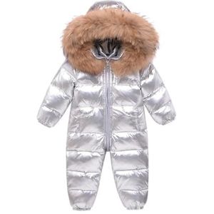 JJZXD Wintersneeuwoverall sneeuwpak eend donsjack overjas jumpsuit (Color : D, Size : 18M)