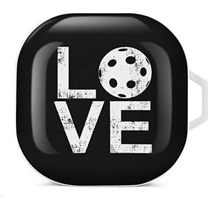 I Love Pickleball Earbuds Case Compatibel met Samsung Hard Shell Beschermhoes Wit-Stijl