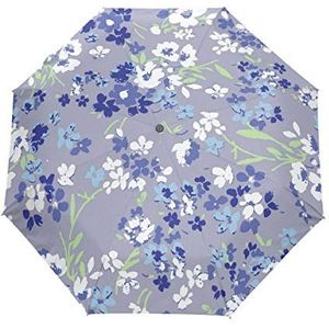 Jeansame Vintage Bloemen Bloemen Bloemen Vouwen Compacte Paraplu Automatische zon Regen Paraplu's voor Vrouwen Mannen Kid Jongen Meisje